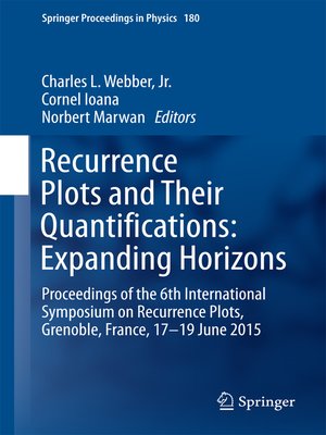cover image of Recurrence Plots and Their Quantifications